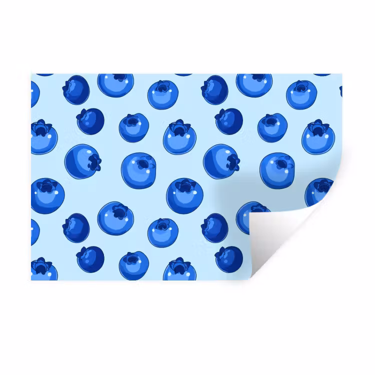 Muursticker - Bessen - Modern - Blauw — 1