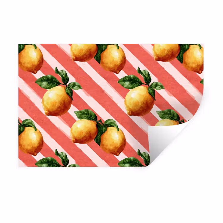 Muursticker - Citroen - Geïllustreerd - Oranje — 1