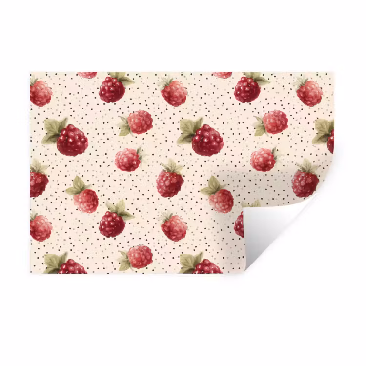Muursticker - Framboos - Stippen - Rood — 1