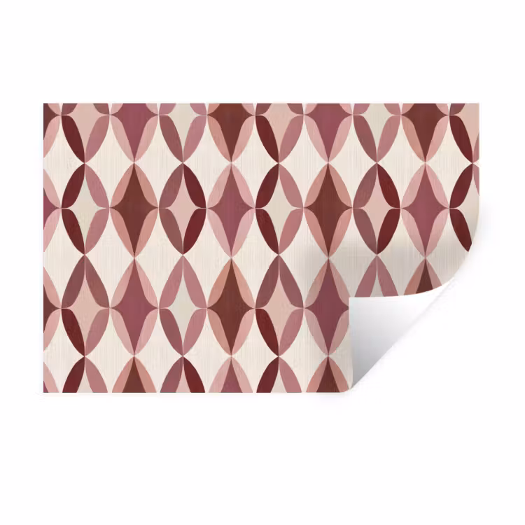 Muursticker - Ovaal - Textuur - Roze — 1