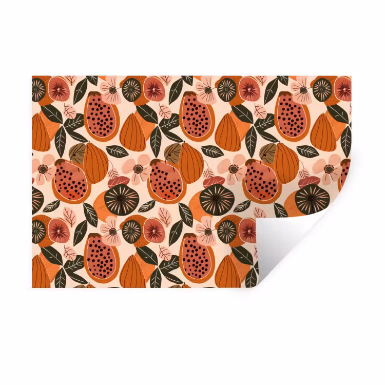 Muursticker - Papaja - Bloesem - Oranje — 1
