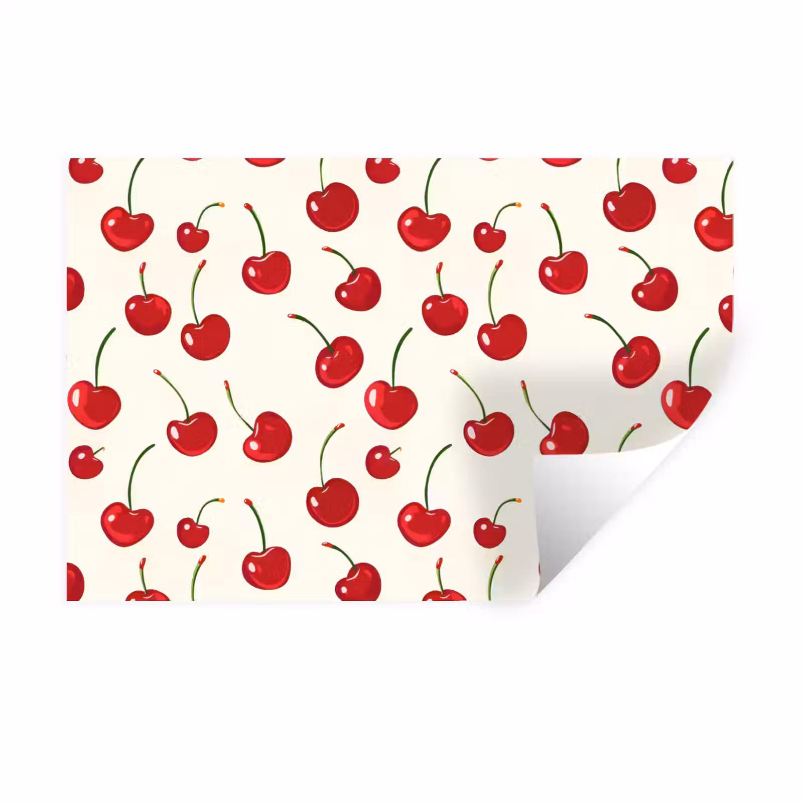 Muursticker - Kersen - Minimalistisch - Rood — 1