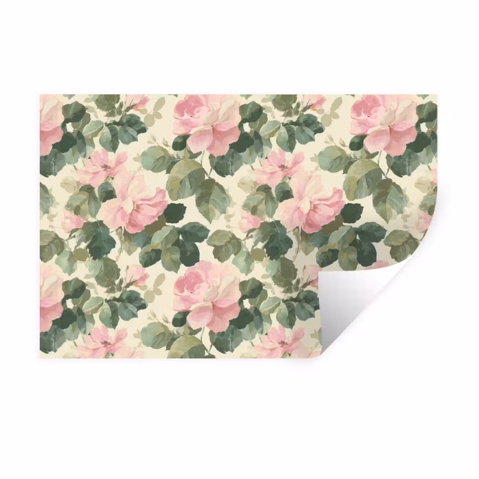 Muursticker - Rozen - Botanisch - Roze — 1
