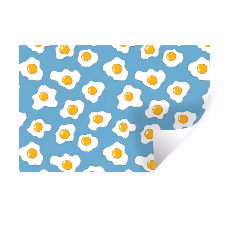 Muursticker - Eieren - Dooiers - Blauw — 1