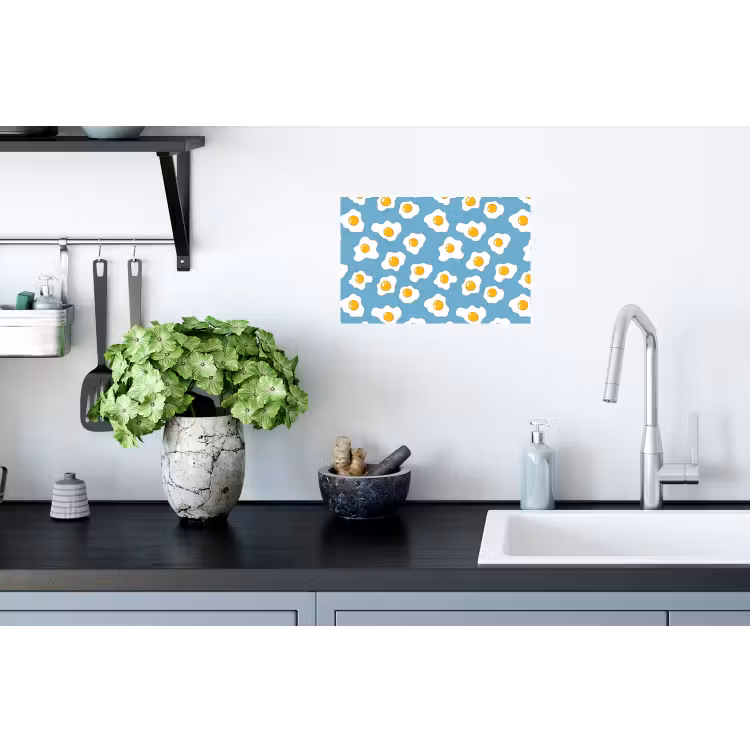 Muursticker - Eieren - Dooiers - Blauw — 2