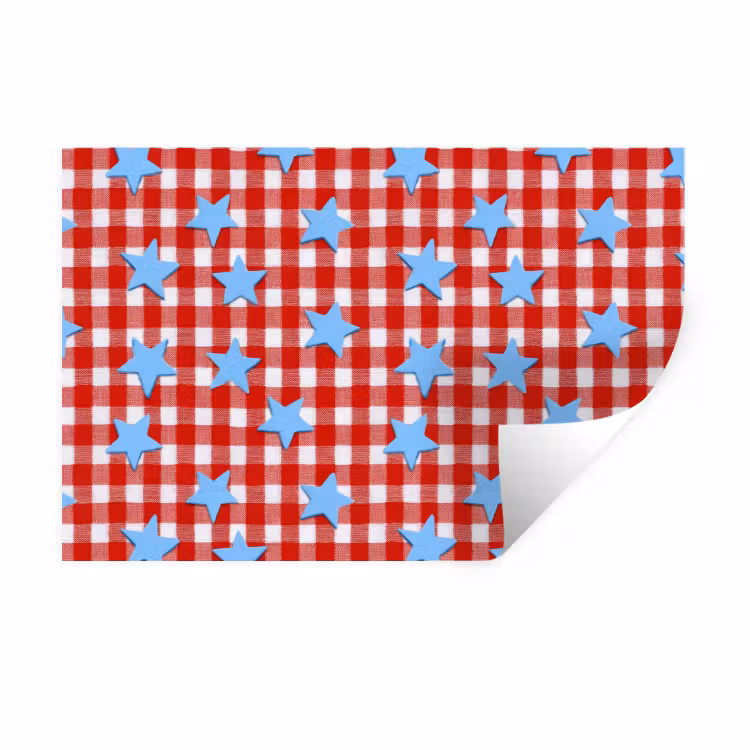 Muursticker - Ruit - Sterren - Rood — 1