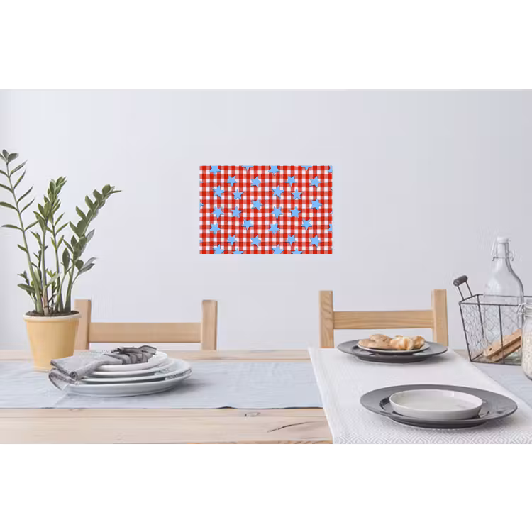 Muursticker - Ruit - Sterren - Rood — 3
