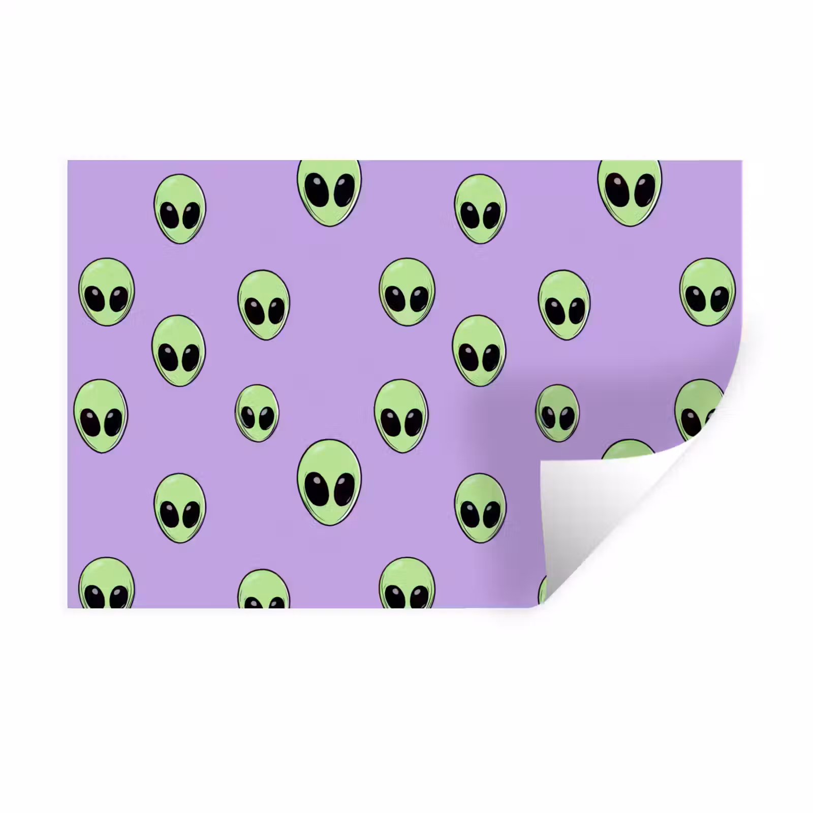 Muursticker - Alien - Retro - Lila — 1