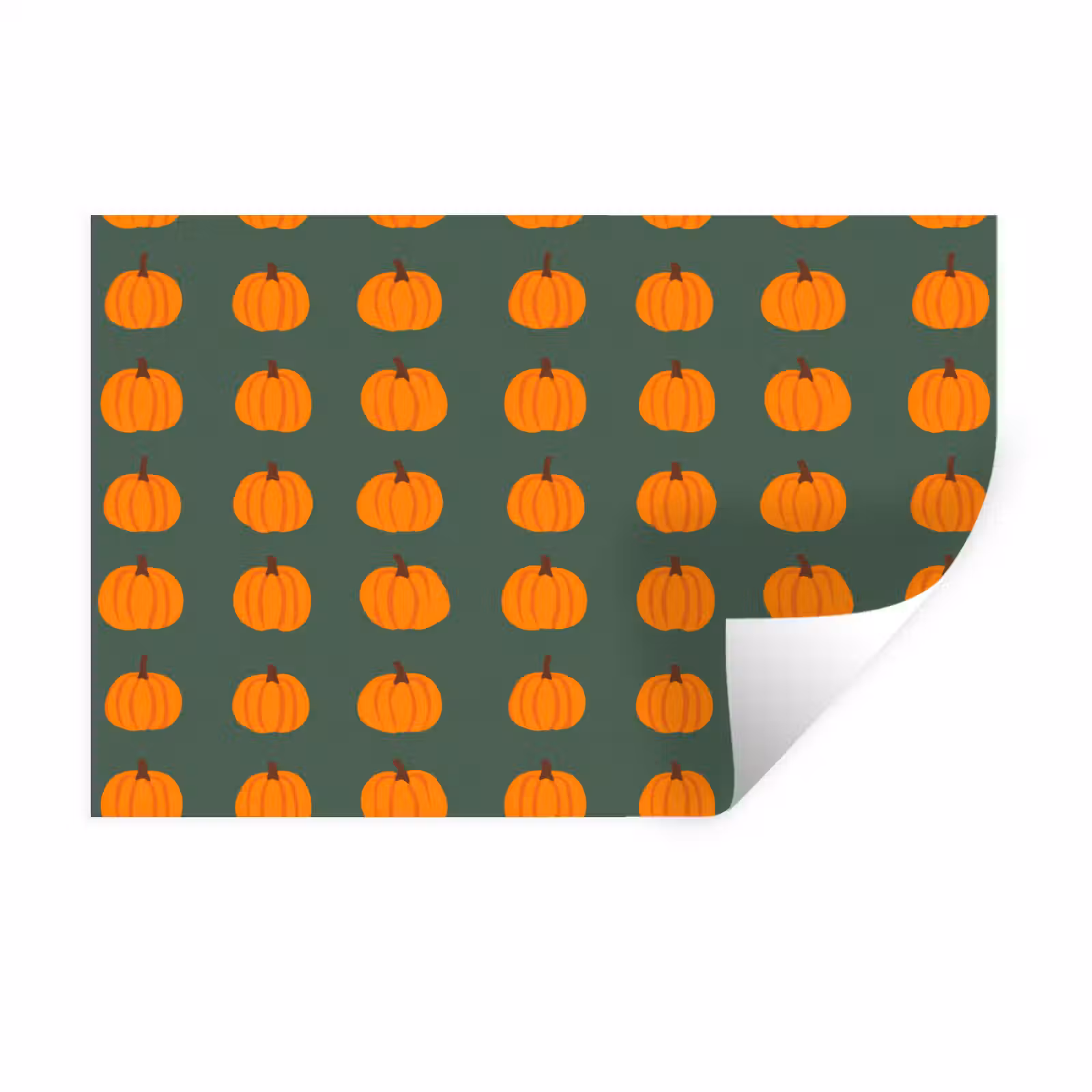 Muursticker - Pompoen - Patroon - Oranje — 1