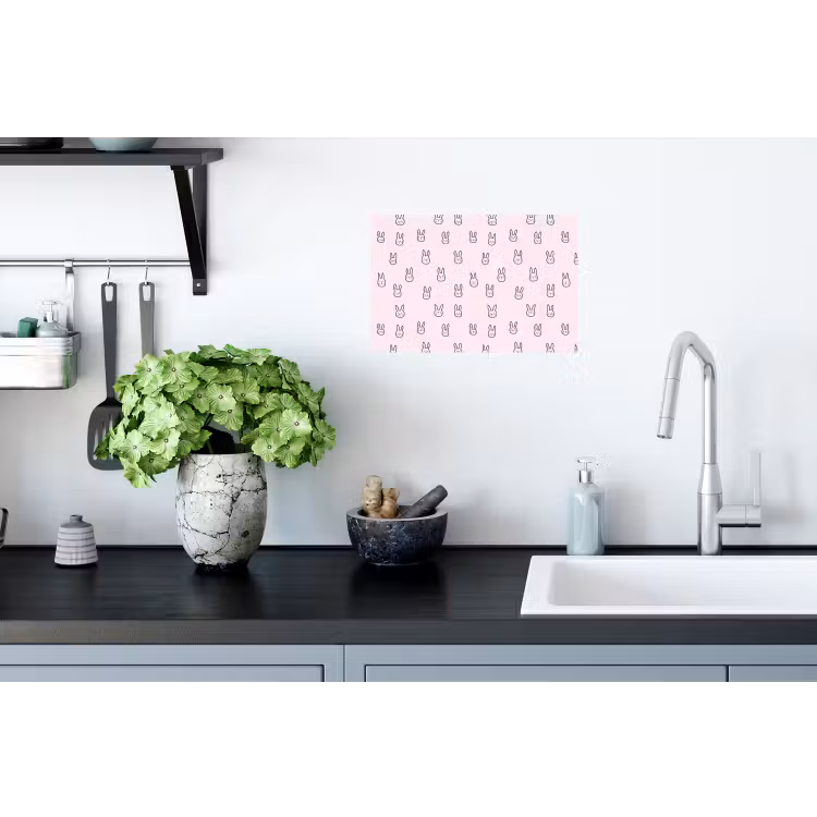 Muursticker - Konijnen - Minimalistisch - Roze — 2