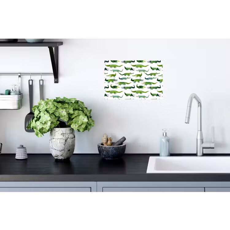 Muursticker - krokodillen - Speels - Groen — 2