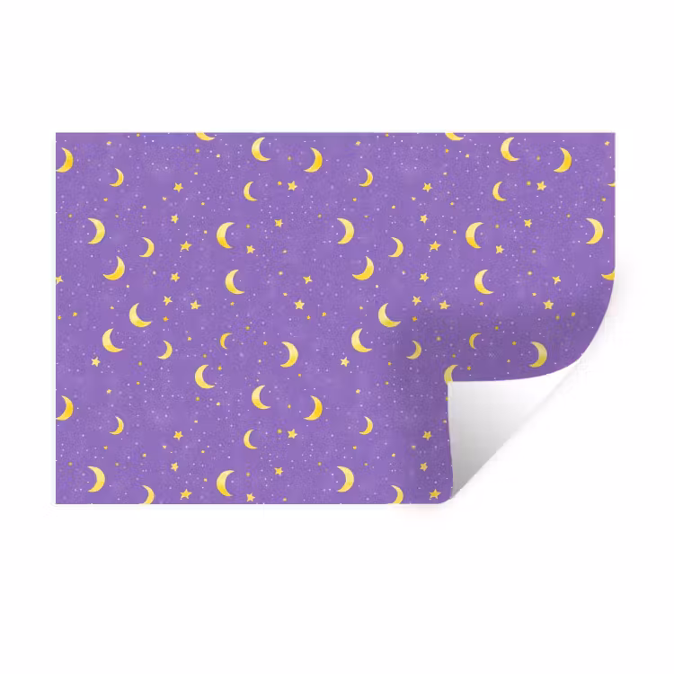 Muursticker - Manen - Sterren - Paars — 1