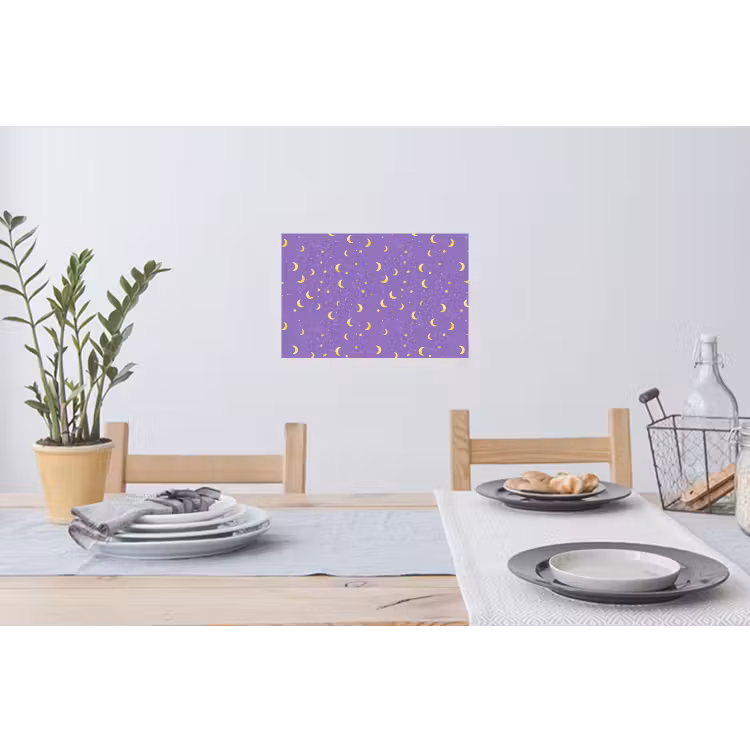 Muursticker - Manen - Sterren - Paars — 3