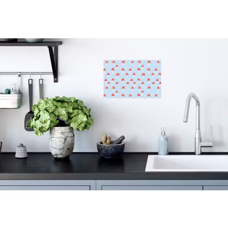 Muursticker - Paddenstoel -Sprookje - Blauw — 2