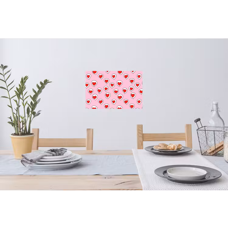 Muursticker - Hartjes - Patroon - Rood — 3