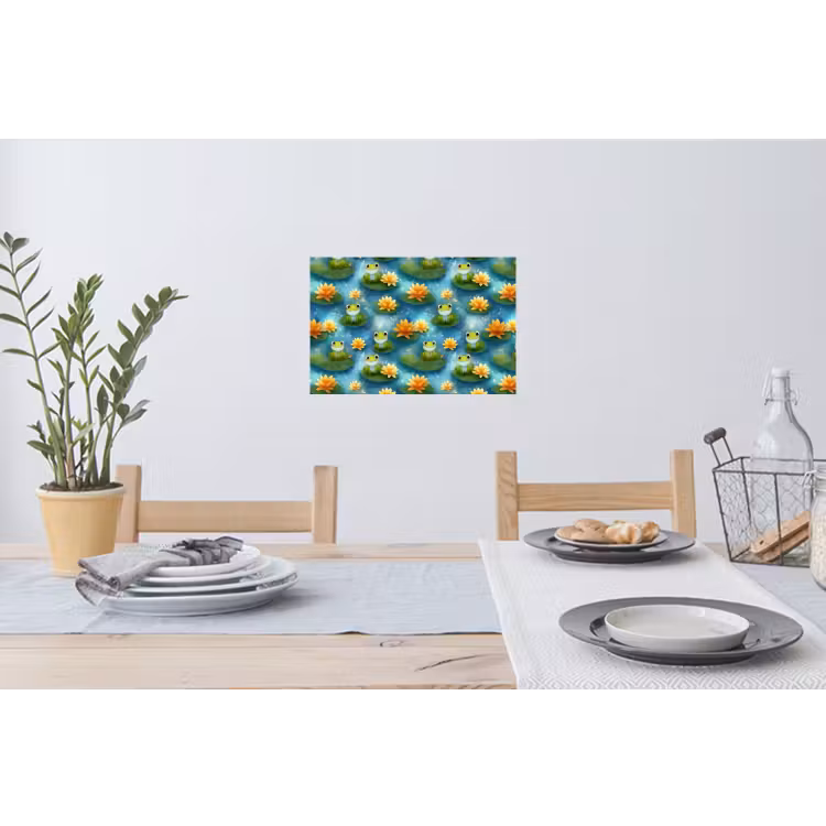 Muursticker - Kikker - Lelies - Groen — 3