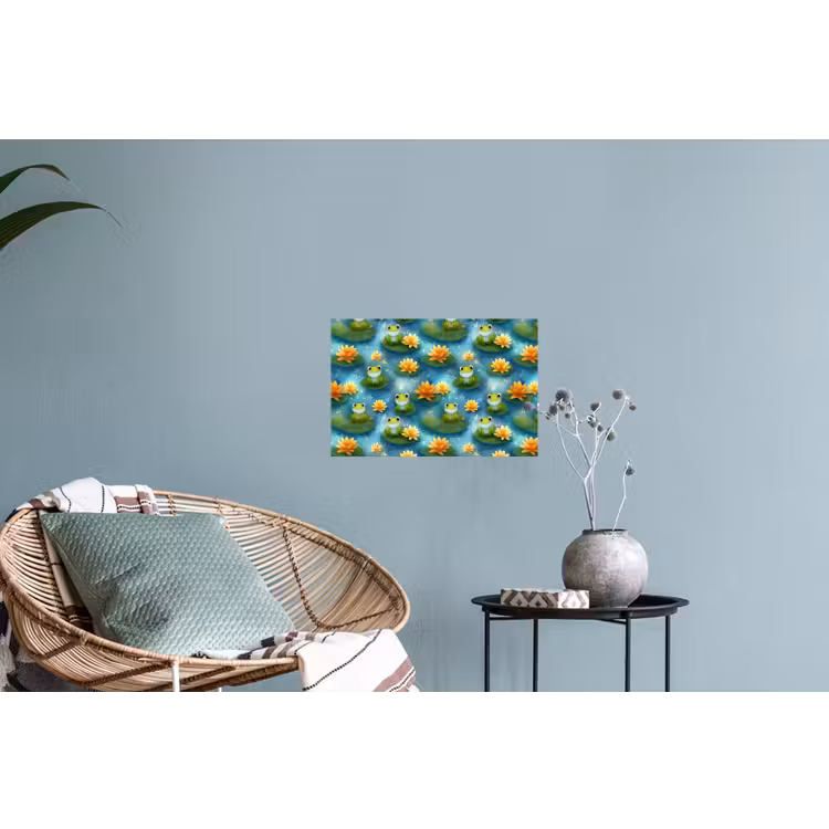 Muursticker - Kikker - Lelies - Groen — 4