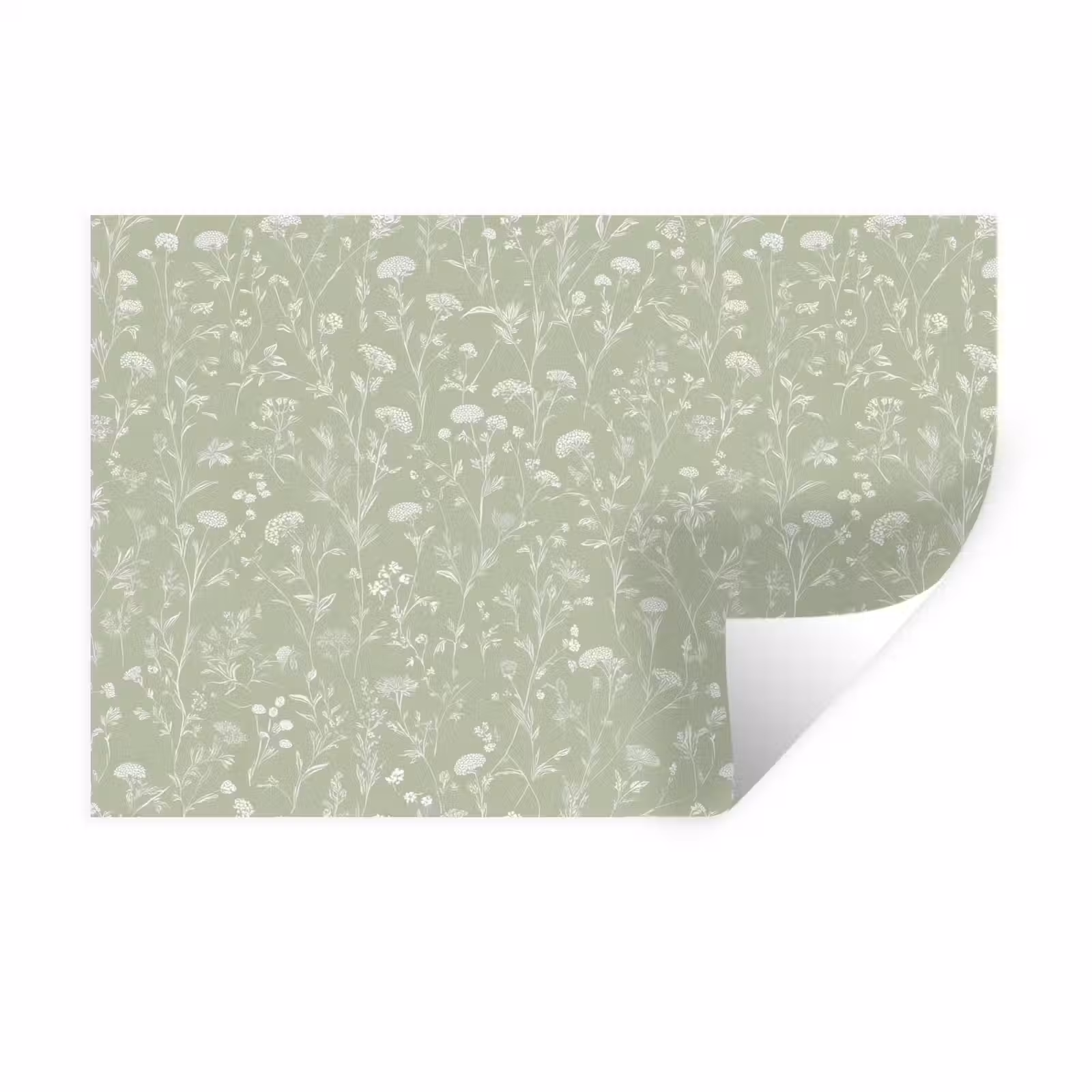 Muursticker - Bloemen - Patroon - Groen — 1