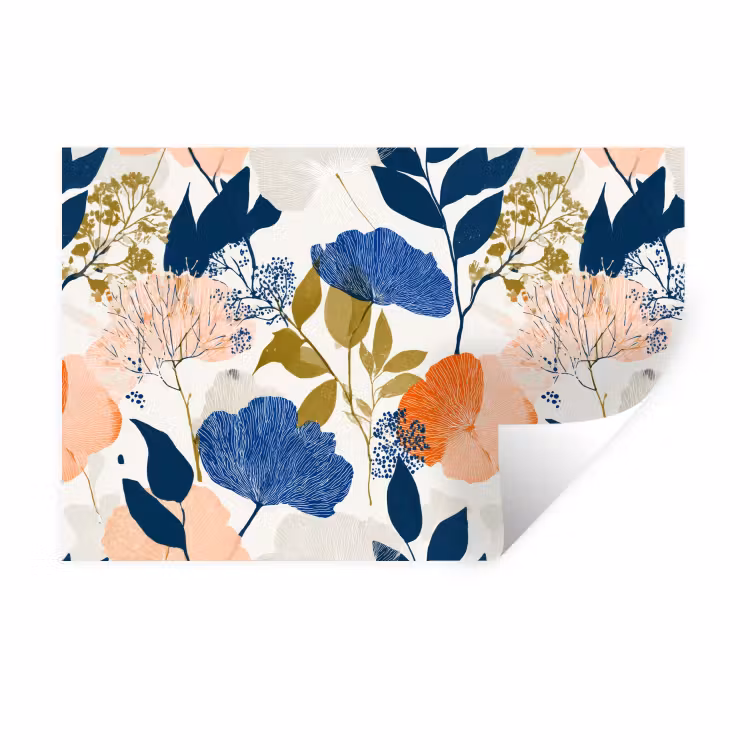 Muursticker - Bloemen - Botanisch - Kleurrijk — 1