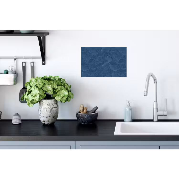 Muursticker - Golven - Textuur - Patroon - Blauw — 2