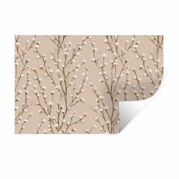 Muursticker - Katoen - Natuur - Taupe — 1
