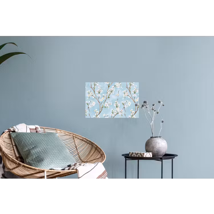 Muursticker - Kersenbloesem - Textuur - Blauw — 4