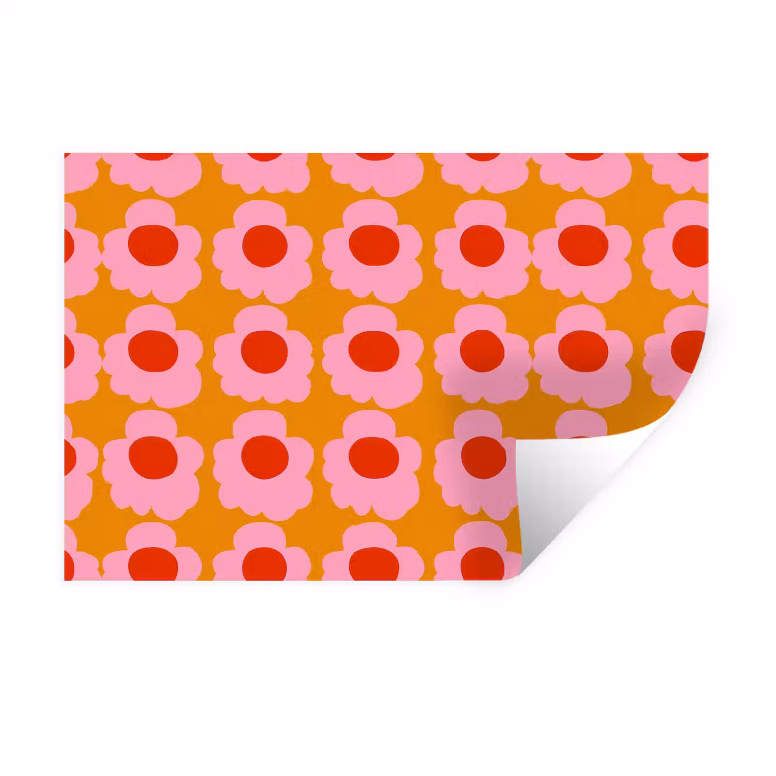 Muursticker - Retro - Bloemen - Roze — 1