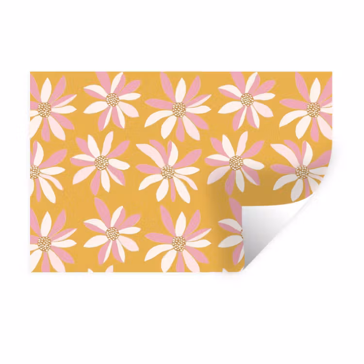 Muursticker - Bloemen - Modern - Geel — 1