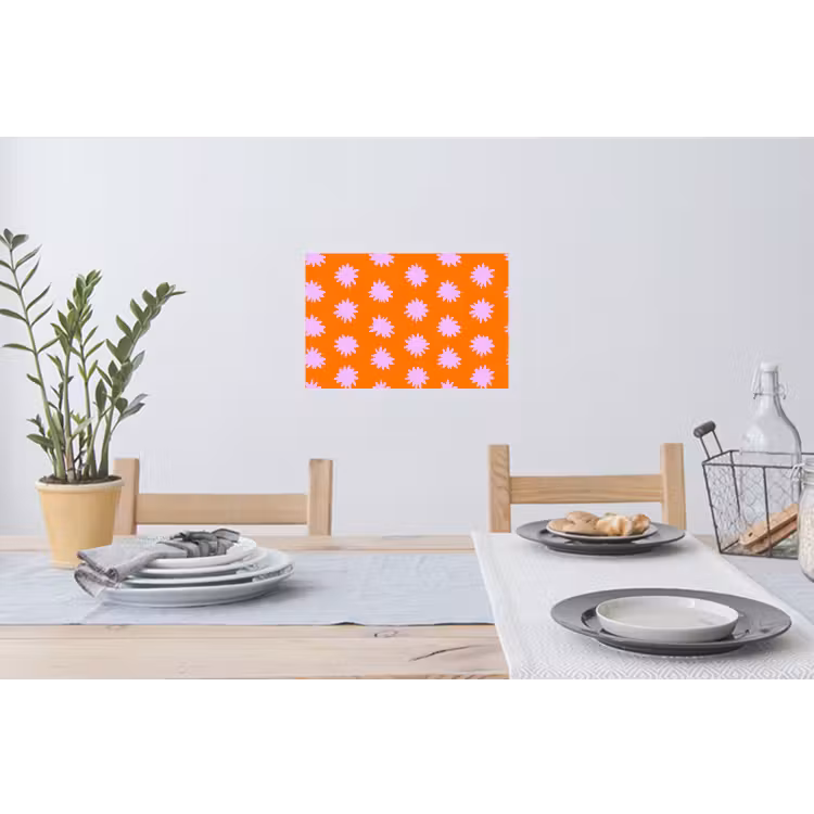 Muursticker - Retro - Bloemen - Oranje — 3