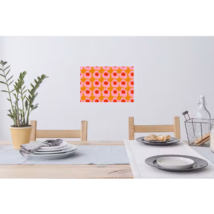 Muursticker - Retro - Bloemen - Roze — 3