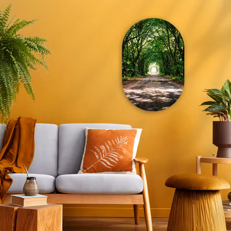 Muurovaal - Kunststof - Weg - Bomen - Natuur - Groen — 1