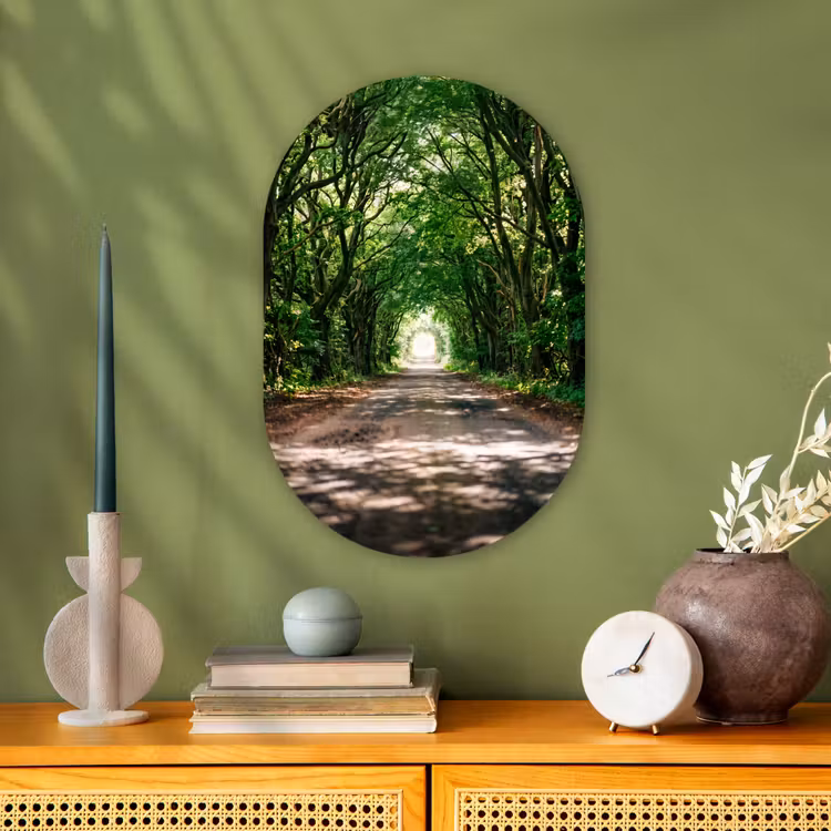 Muurovaal - Kunststof - Weg - Bomen - Natuur - Groen — 2