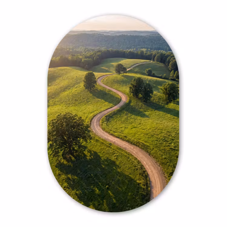 Muurovaal - Kunststof - Weg - Weide - Natuur - Groen — 3