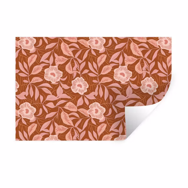Muursticker - Patroon - Bladeren - Terracotta — 1
