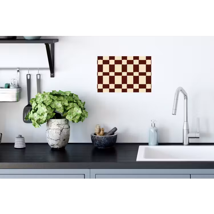 Muursticker - Retro - Patroon - Bruin — 2