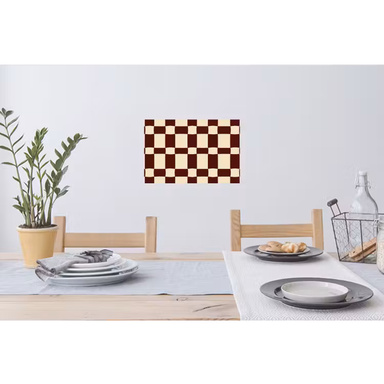 Muursticker - Retro - Patroon - Bruin — 3