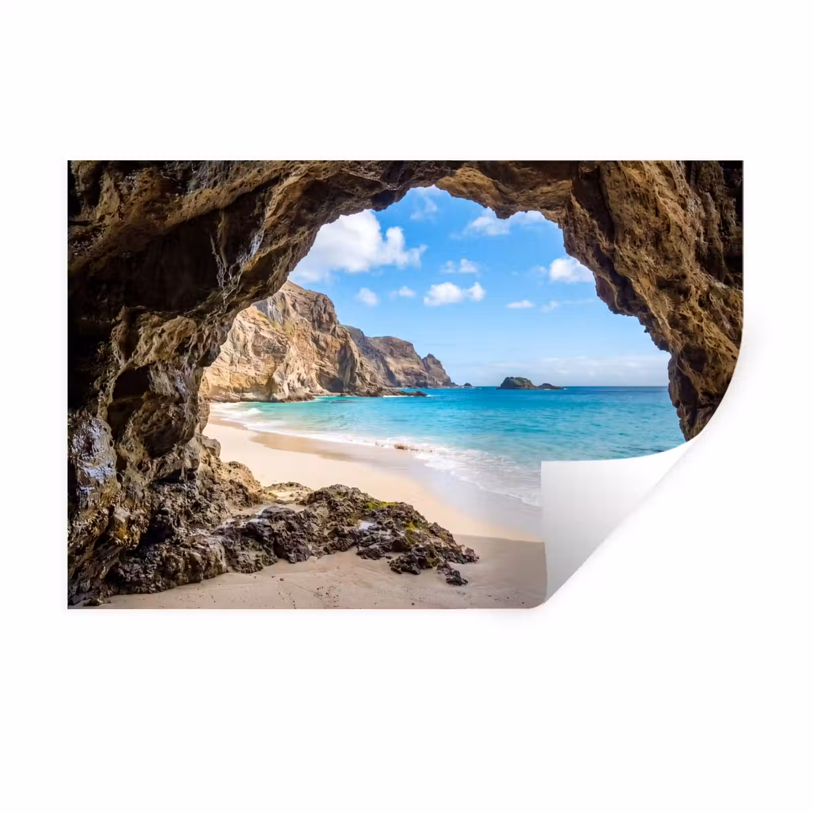 Muursticker - Grot - Strand - Zee - Blauw — 1