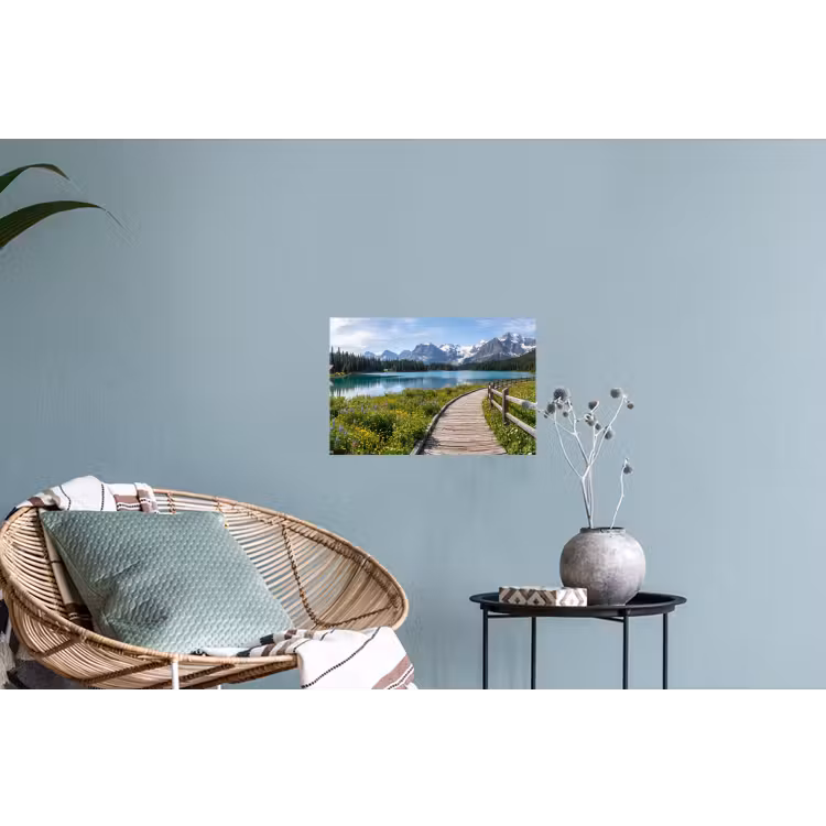 Muursticker - Bergen - Meer - Landschap - Blauw — 4