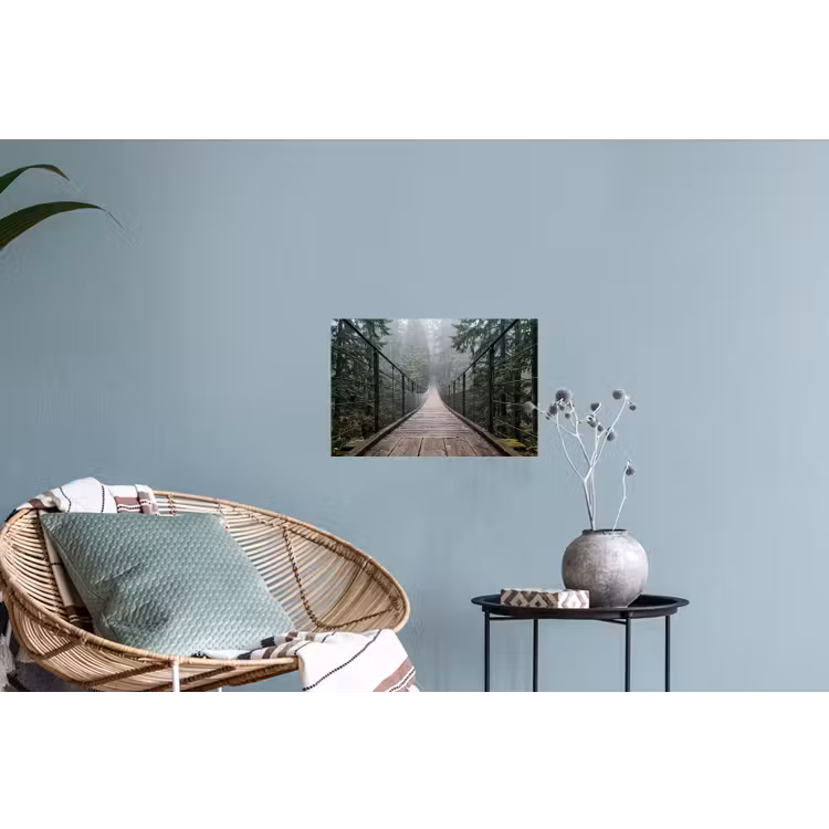Muursticker - Brug - Bos - Mist - Natuur — 4