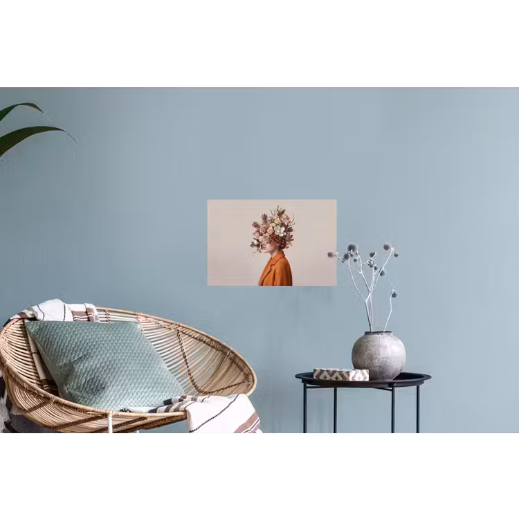 Muursticker - Gezicht - Boeket - Kleurrijk — 4