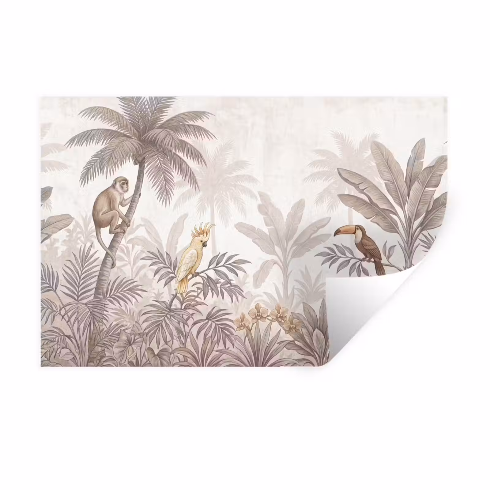Muursticker - Jungle - Dieren - Palmbomen — 1