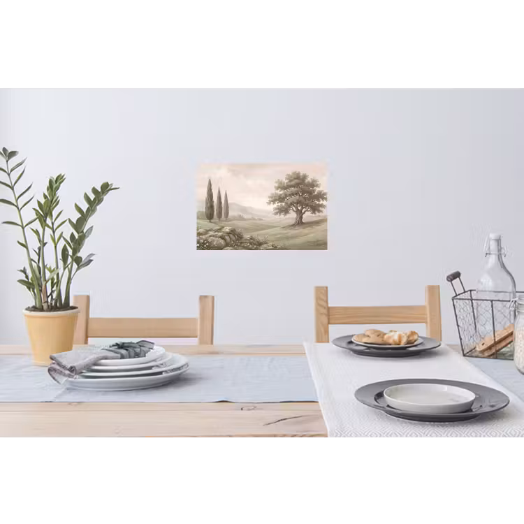 Muursticker - Heuvellandschap - Bomen - Natuur - Groen — 3
