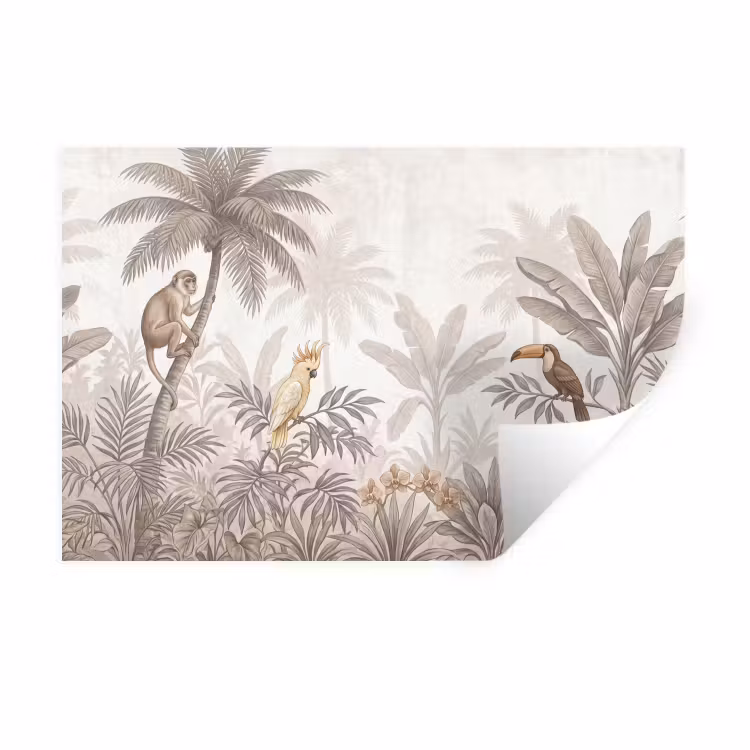 Muursticker - Jungle - Dieren - Palmbomen — 1