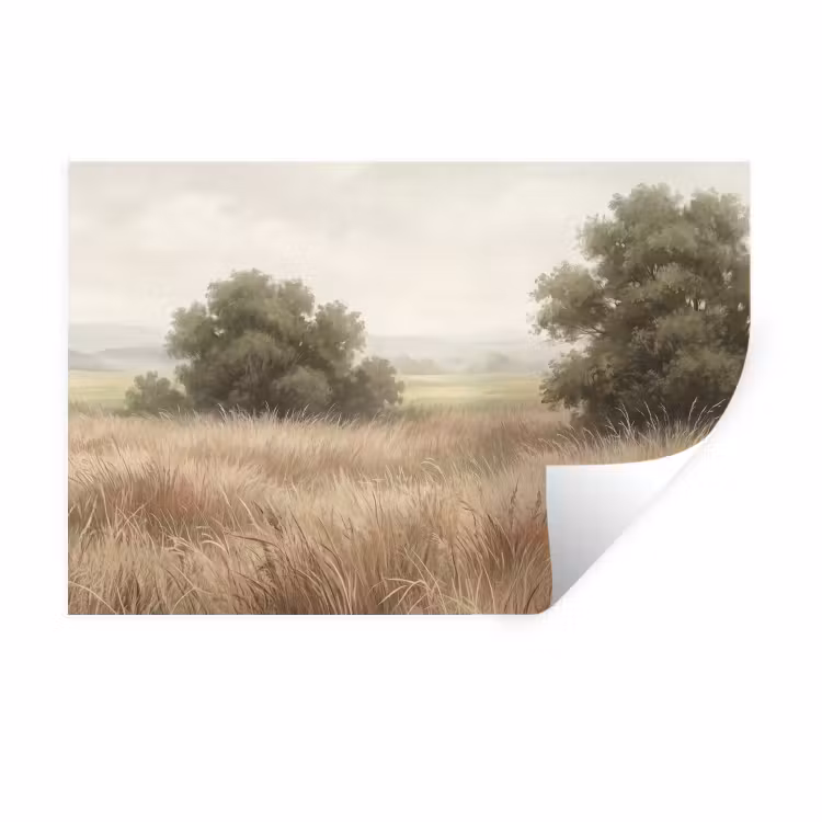 Muursticker - Landschap - Minimalistisch - Beige — 1