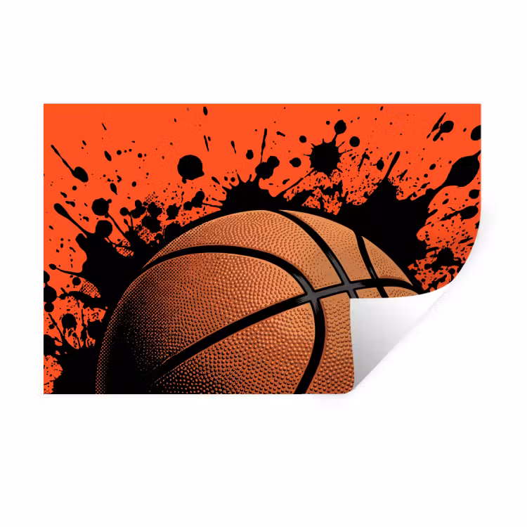 Muursticker - Basketbal - Verf - Sport - Oranje — 1