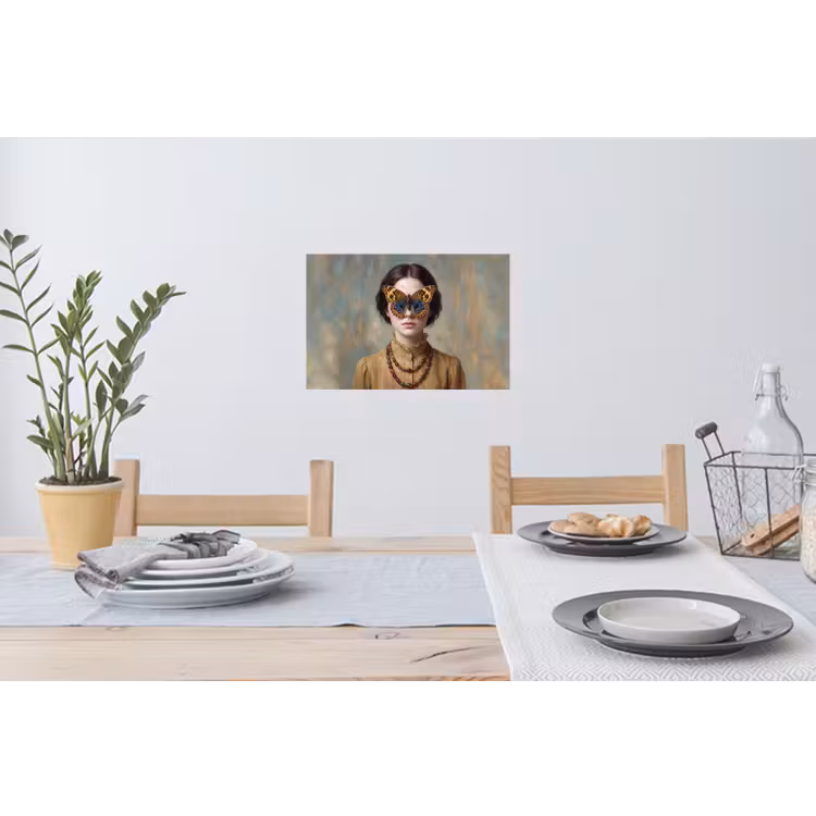 Muursticker - Portret - Vlinder - Kleurrijk — 3