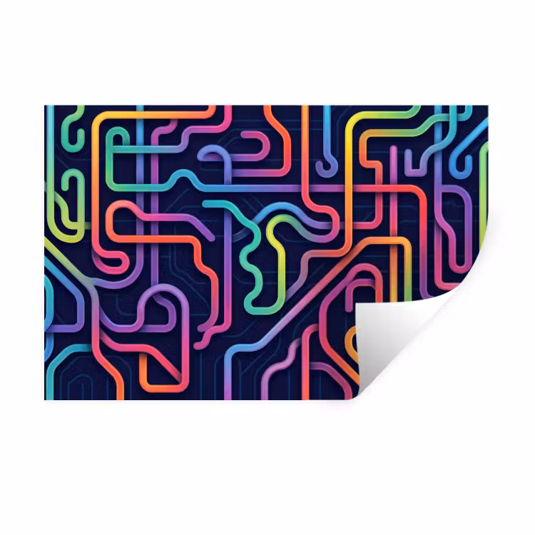 Muursticker - Retro - Abstract - Neon — 1