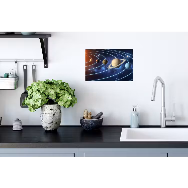 Muursticker - Ruimte - Zonnestelsel - Blauw — 2