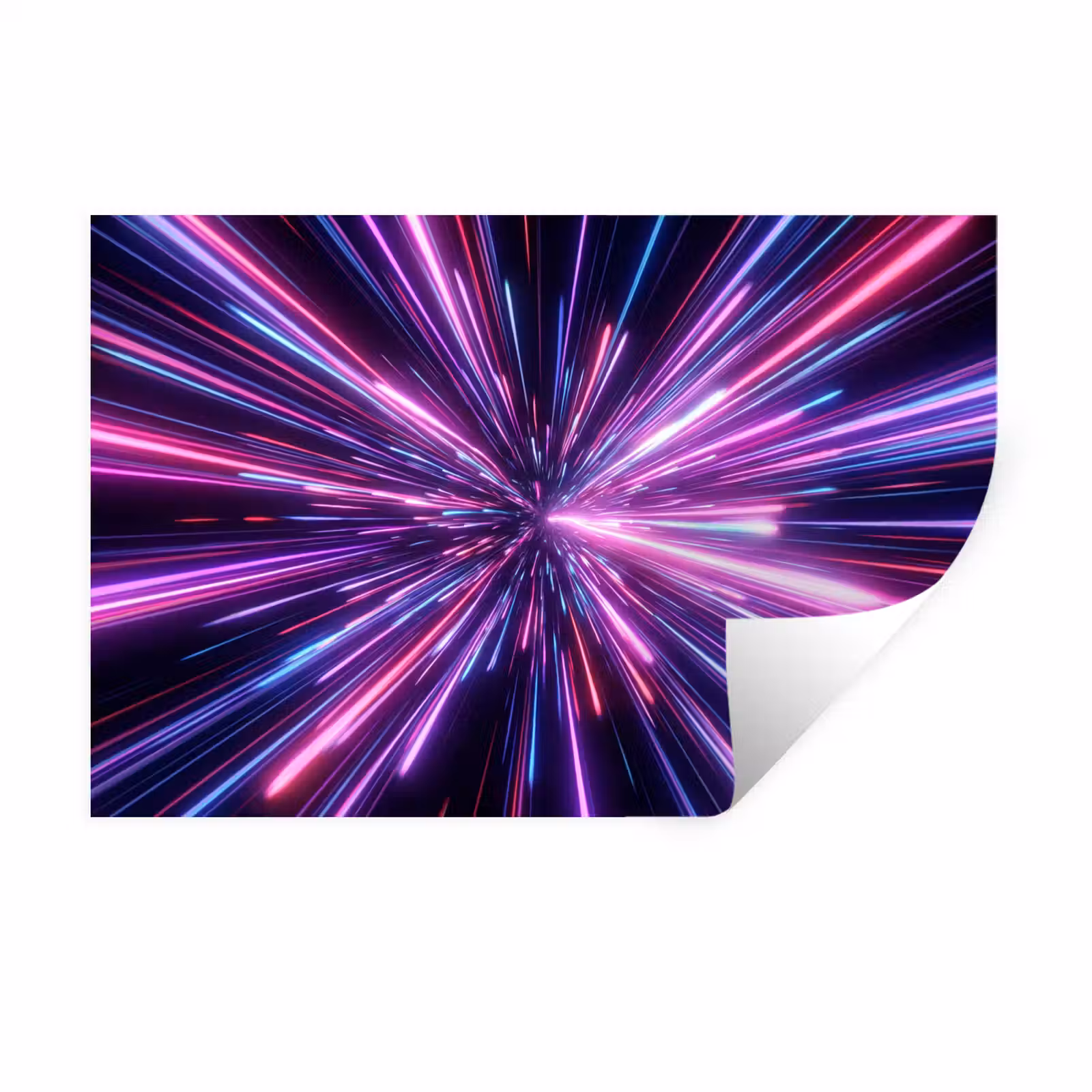 Muursticker - Lichtsnelheid - Ruimte - Roze - Paars — 1