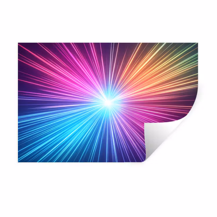 Muursticker - Abstract - Light - Burst - Modern - Colorful — 1